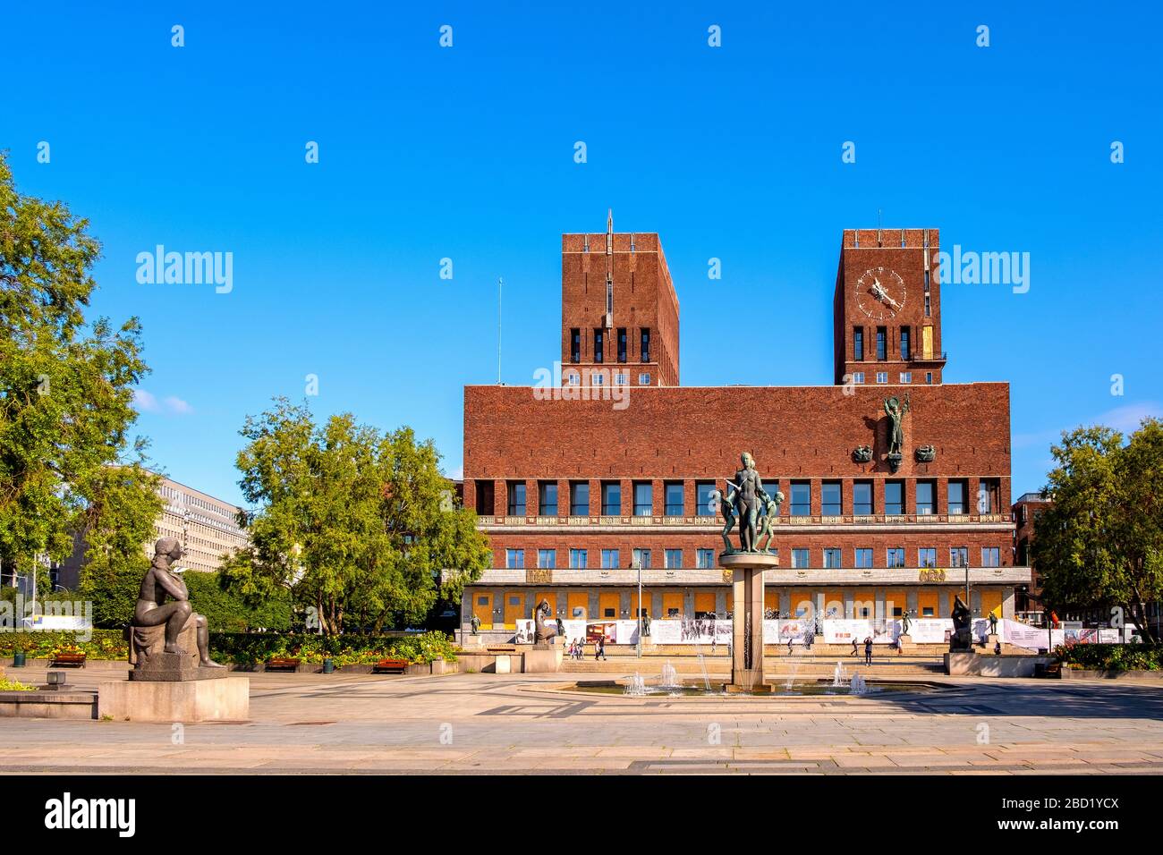 Oslo, Ostlandet / Norway 2019/08/30 Oslo City Hall historic building