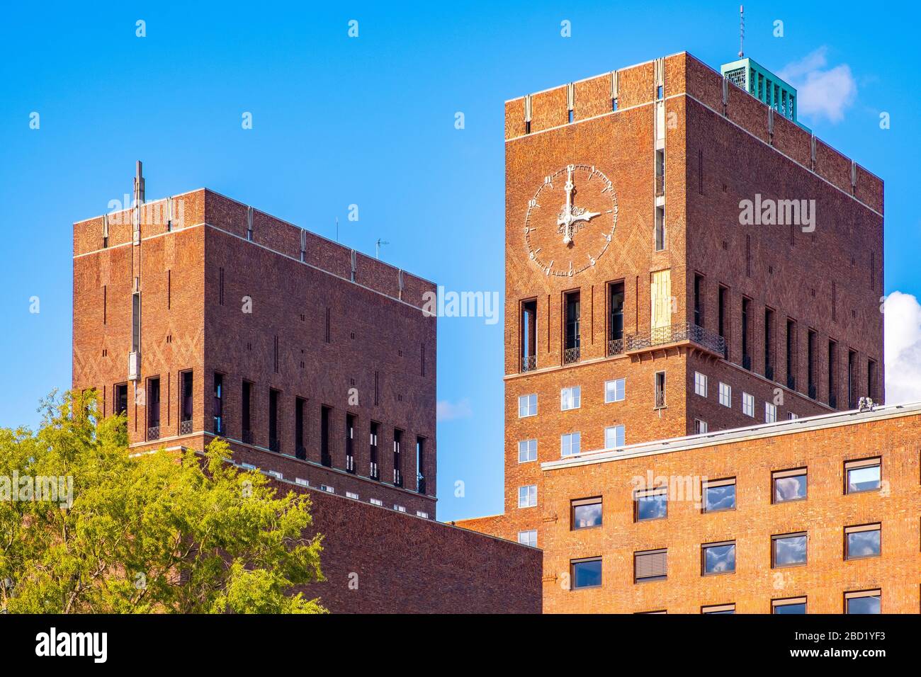 Oslo, Ostlandet / Norway 2019/08/30 Oslo City Hall historic building