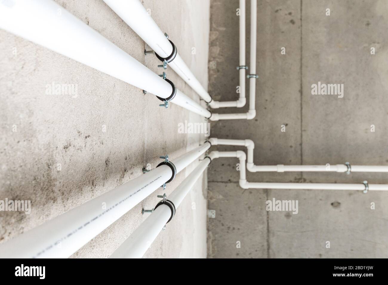 copper pipes in boilerroom Stock Photo Alamy