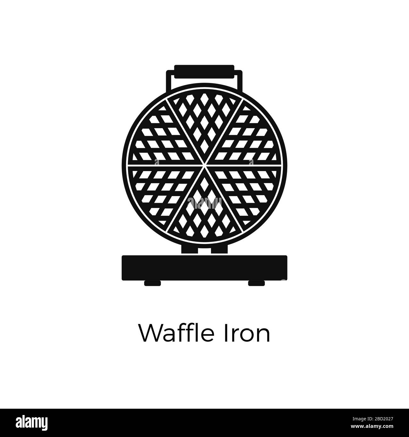 Waffle iron. Flat icon of appliance. Vector illustration Stock Vector
