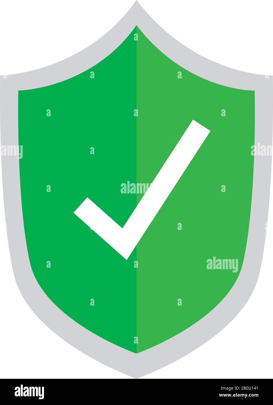 Check mark inside shield vector design Stock Vector Image & Art - Alamy