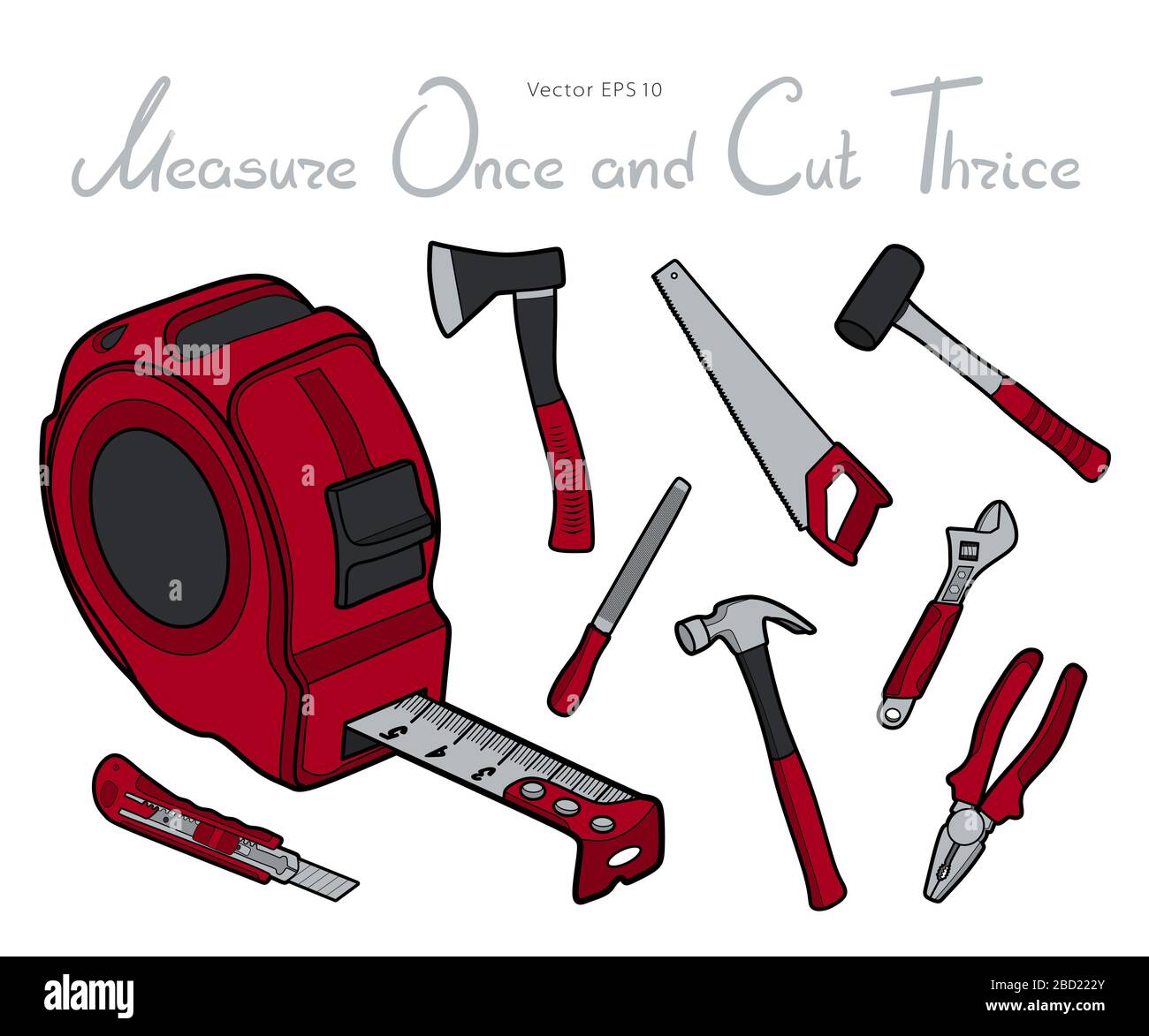 Working tools icon set vector illustration line art Stock Vector Image ...