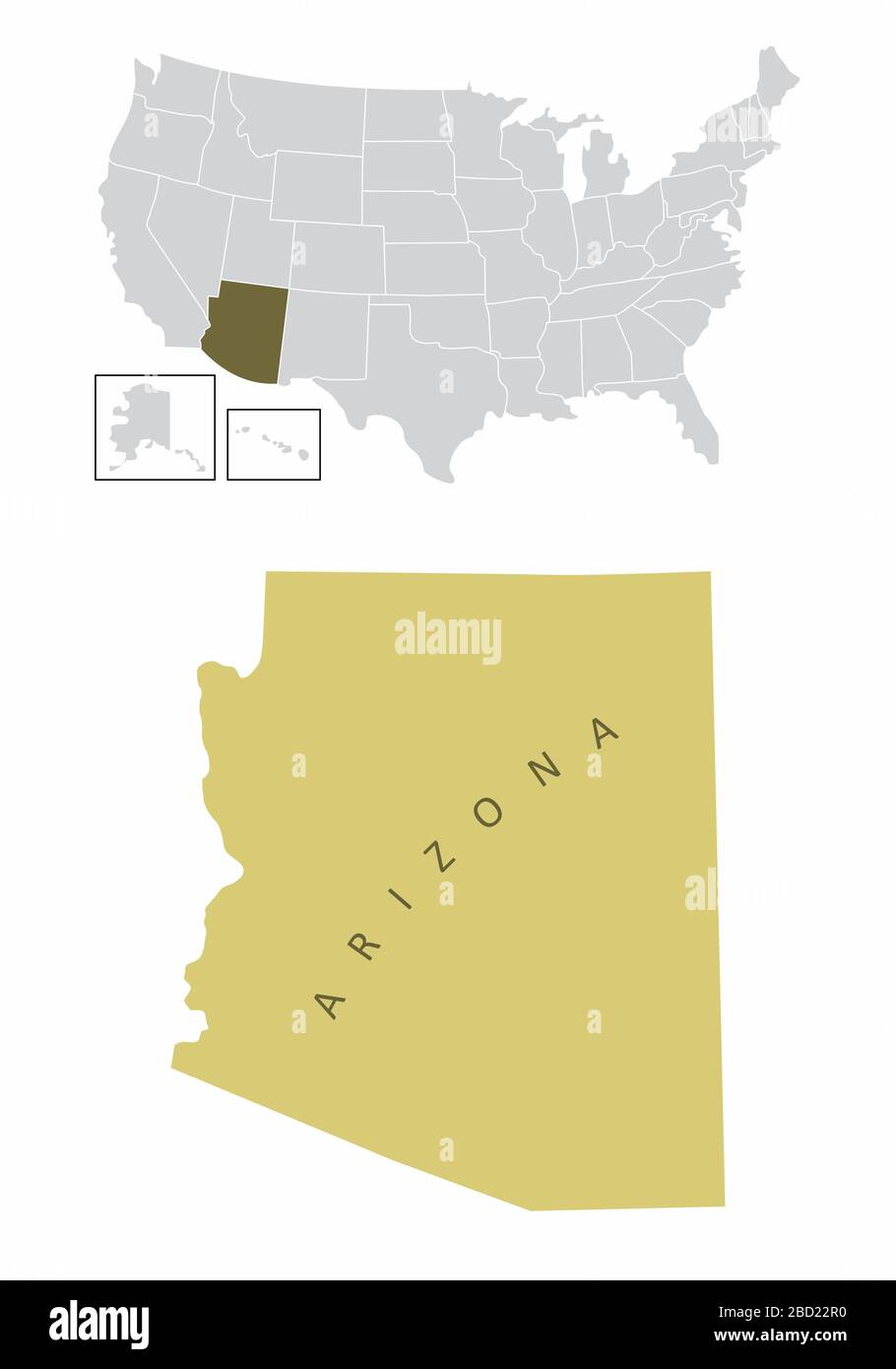 Arizona State map Stock Vector