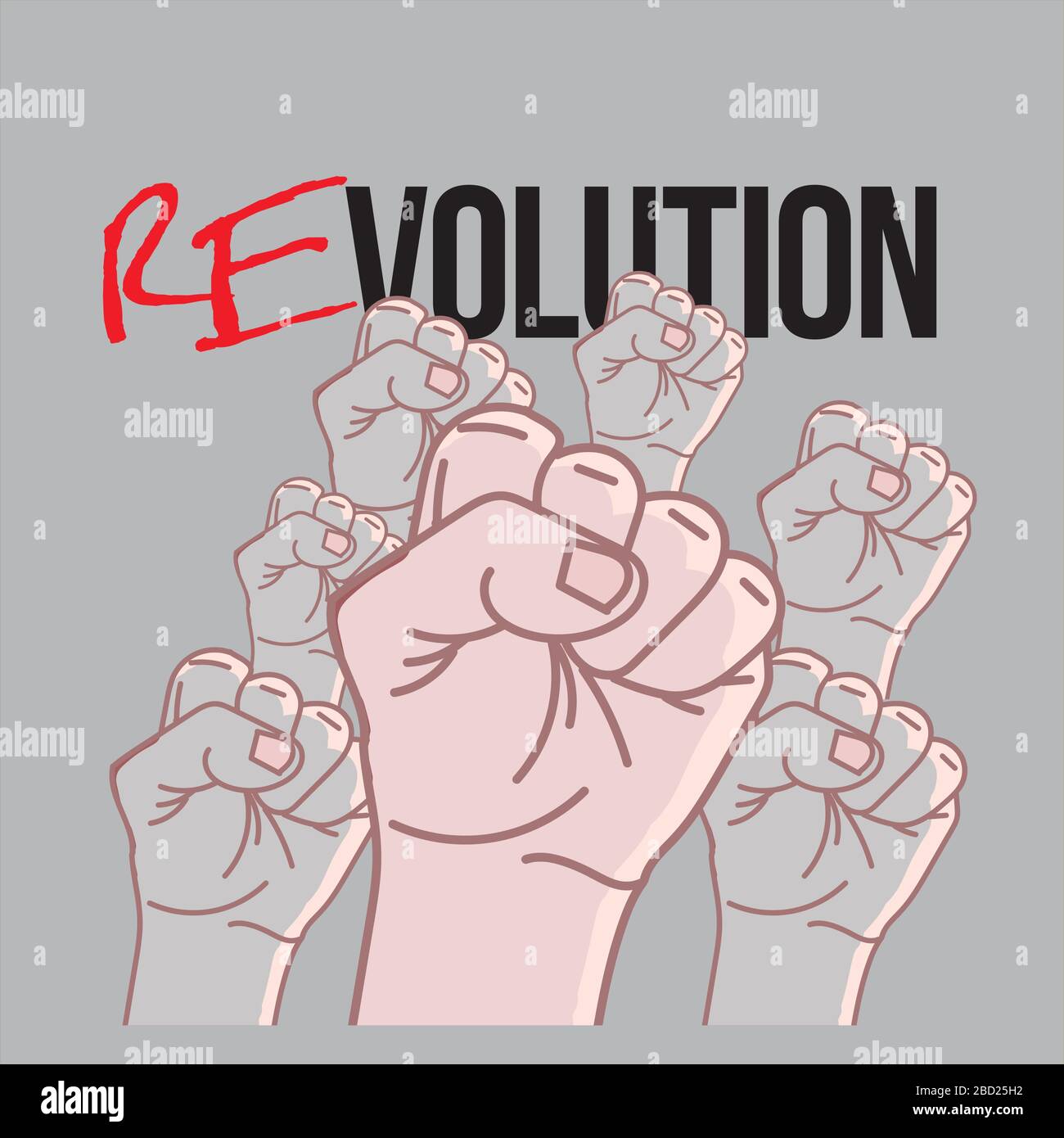 Fists Raised fists Stock Vector Images - Alamy