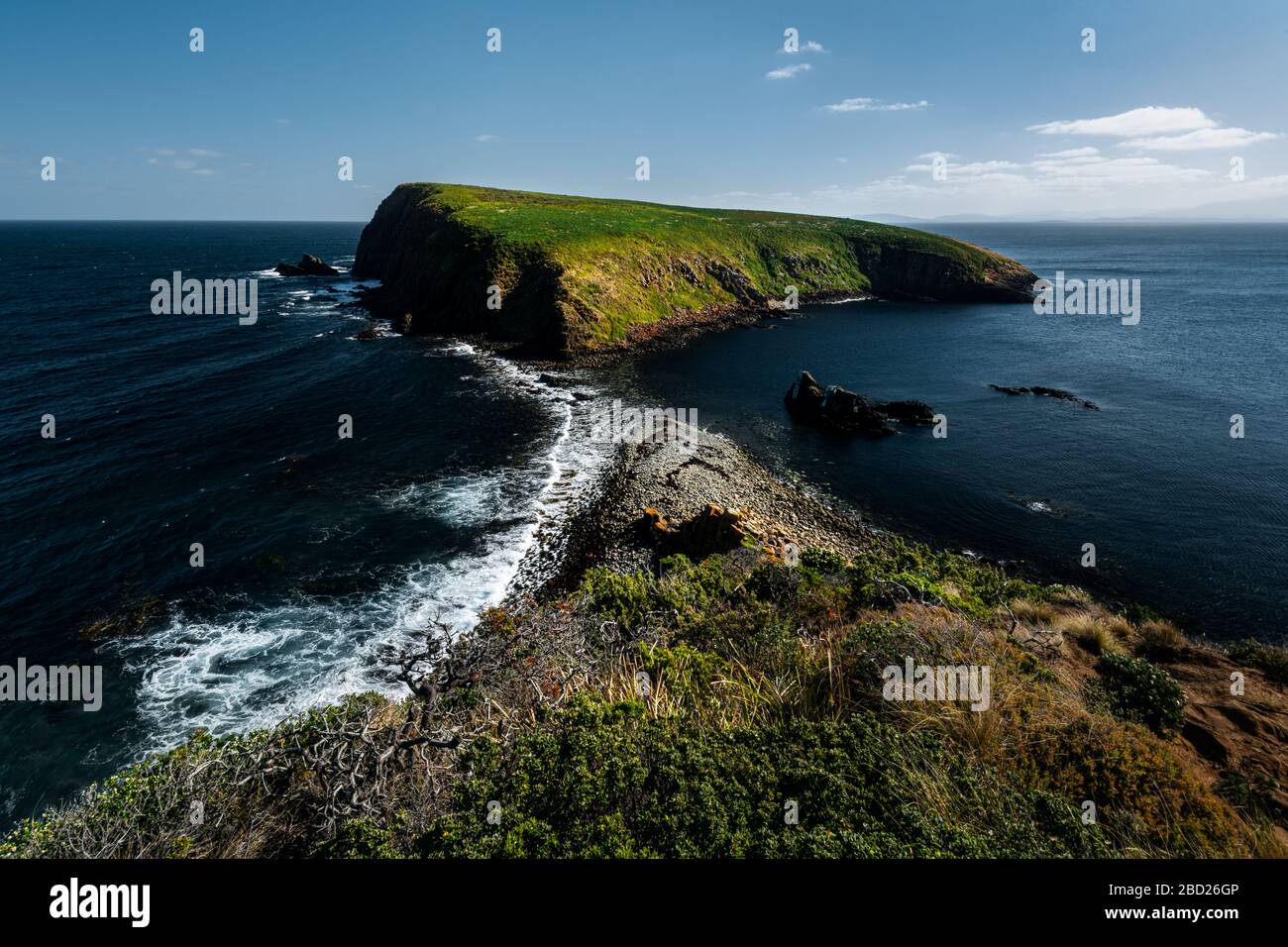 View from Cape Bruny on Courts Island. Stock Photo