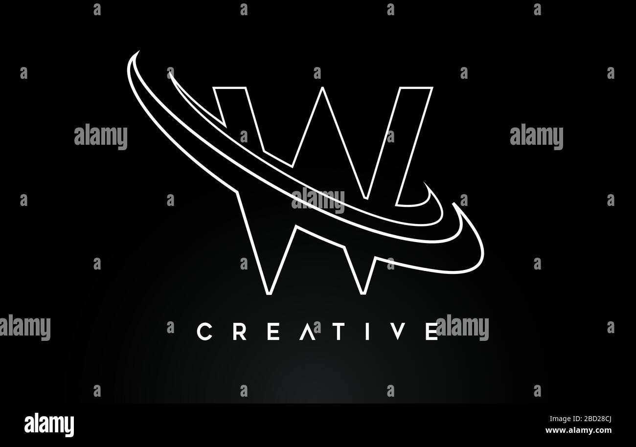 W letter monogram logo hi-res stock photography and images - Alamy