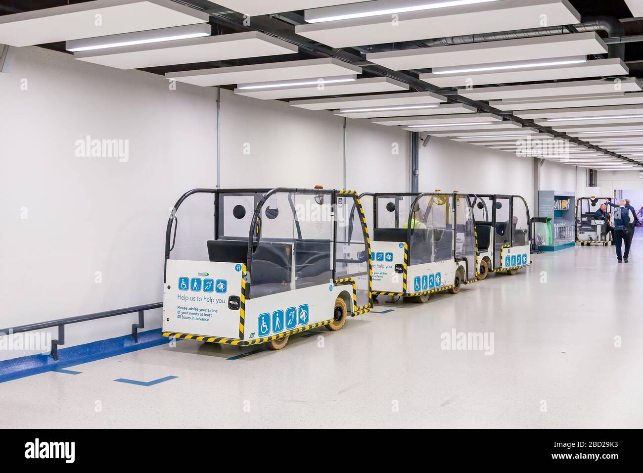 Gatwick Airport, Crawley, England August 14 2018 Fleet of electric