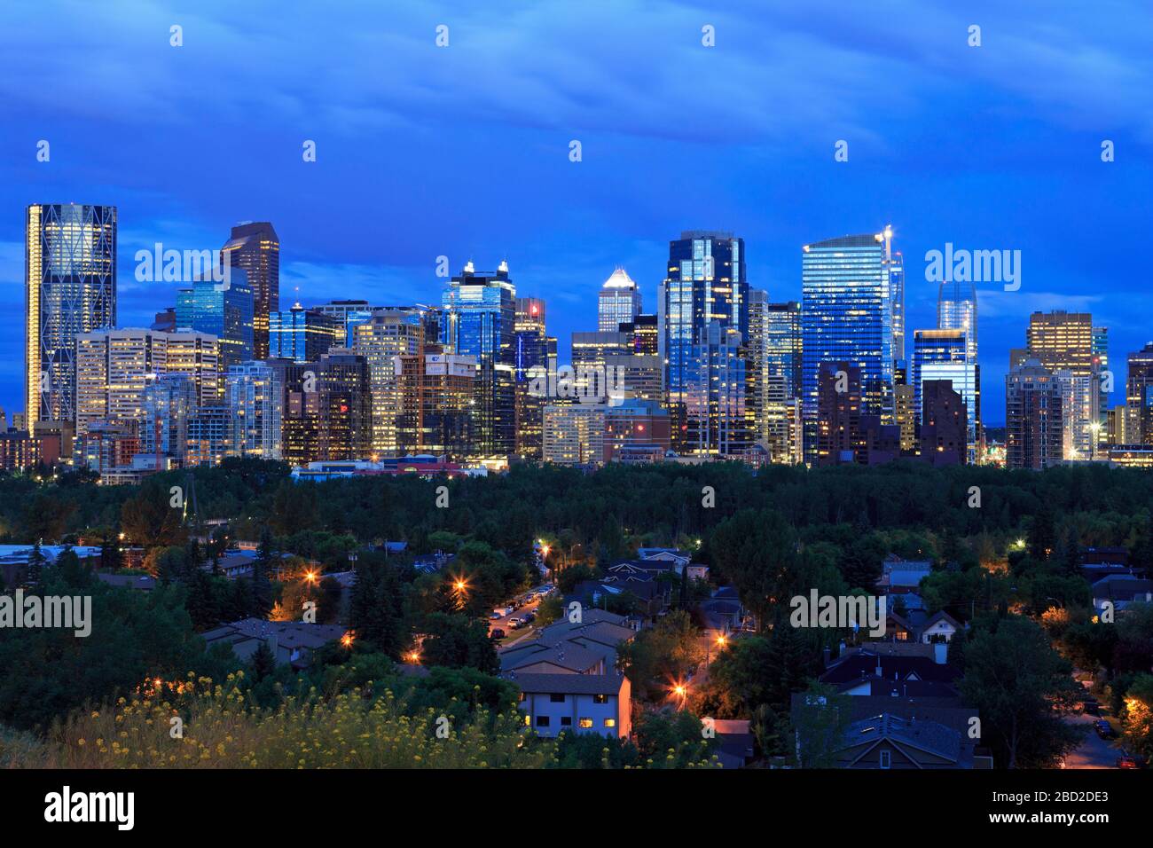 Alberta calgary canada night tower hi-res stock photography and images ...