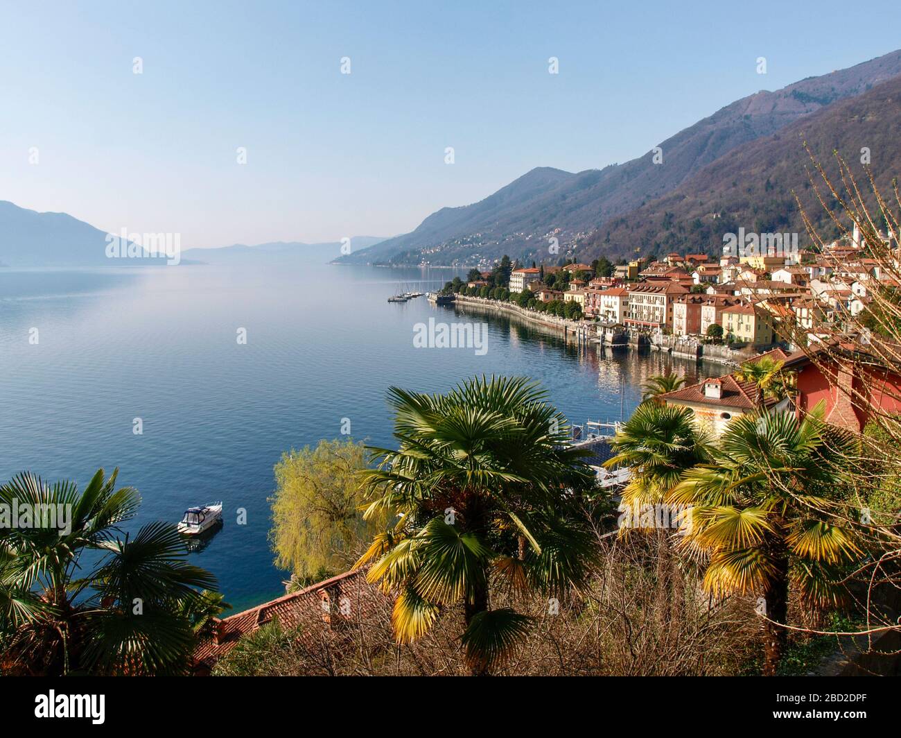 Cannero, Italy: village on the edge of Lake Maggiore. Stock Photo