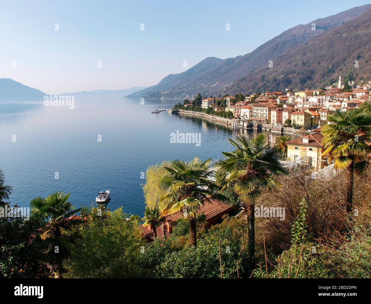Cannero, Italy: village on the edge of Lake Maggiore. Stock Photo
