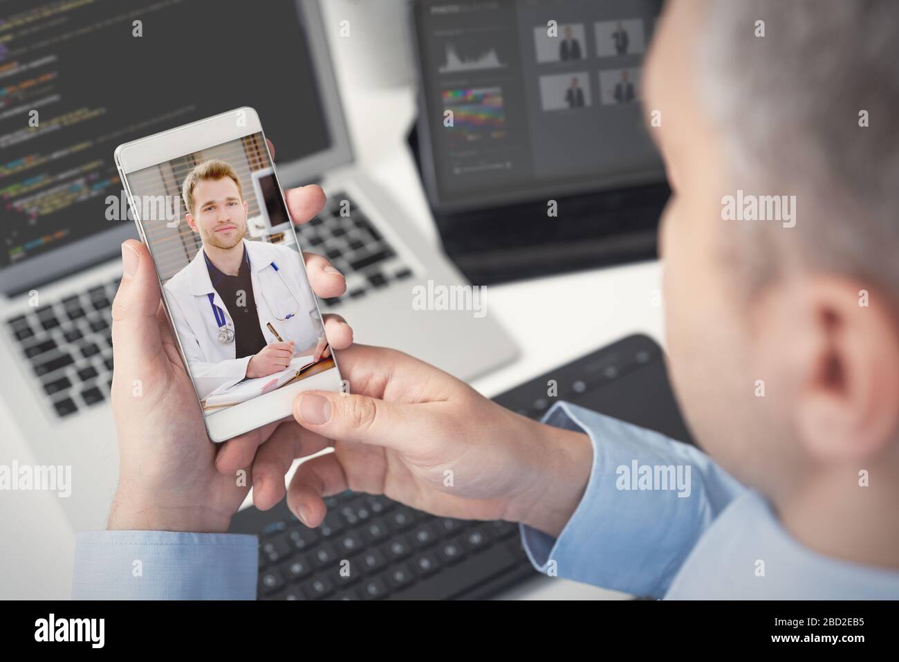 Health concept smartphone doctor hi-res stock photography and images ...