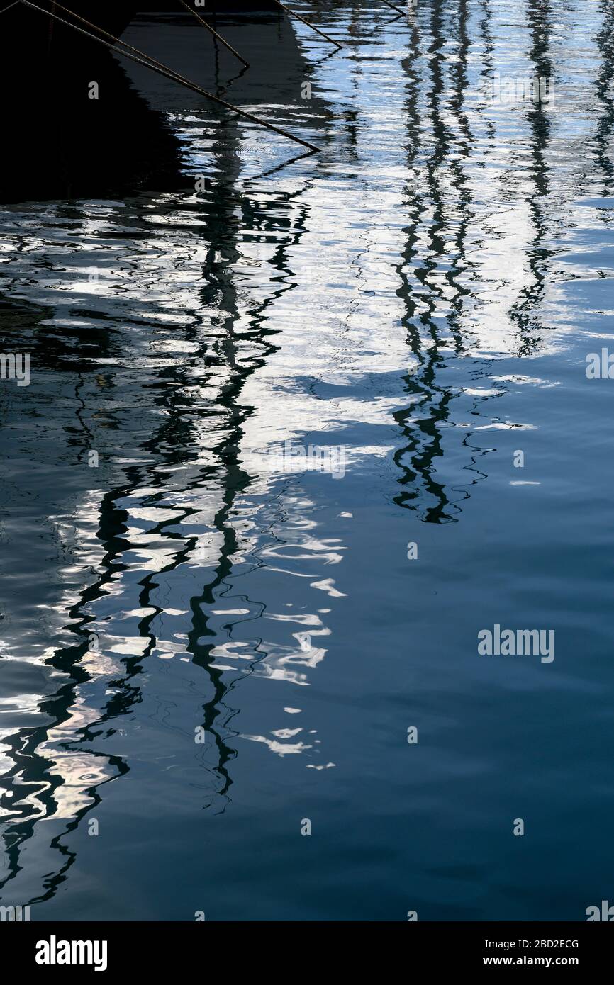 Reflections on water surface, Gibraltar, British Overseas Territory