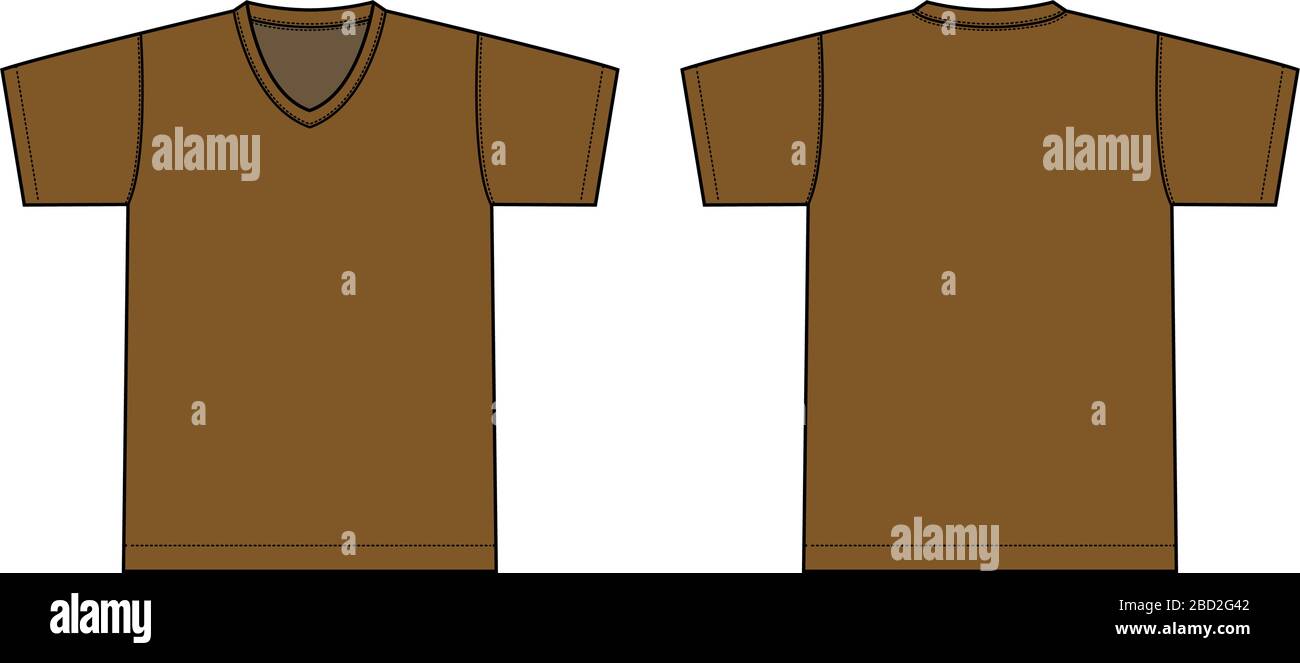 V neck t-shirt template illustration Stock Vector Image &amp; Art - Alamy