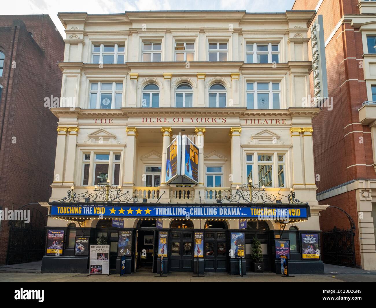 LONDON- FEBRUARY, 2020: Touching the Void theatrical adaptation showing at the Duke of Yorks theatre in London's West End. Stock Photo