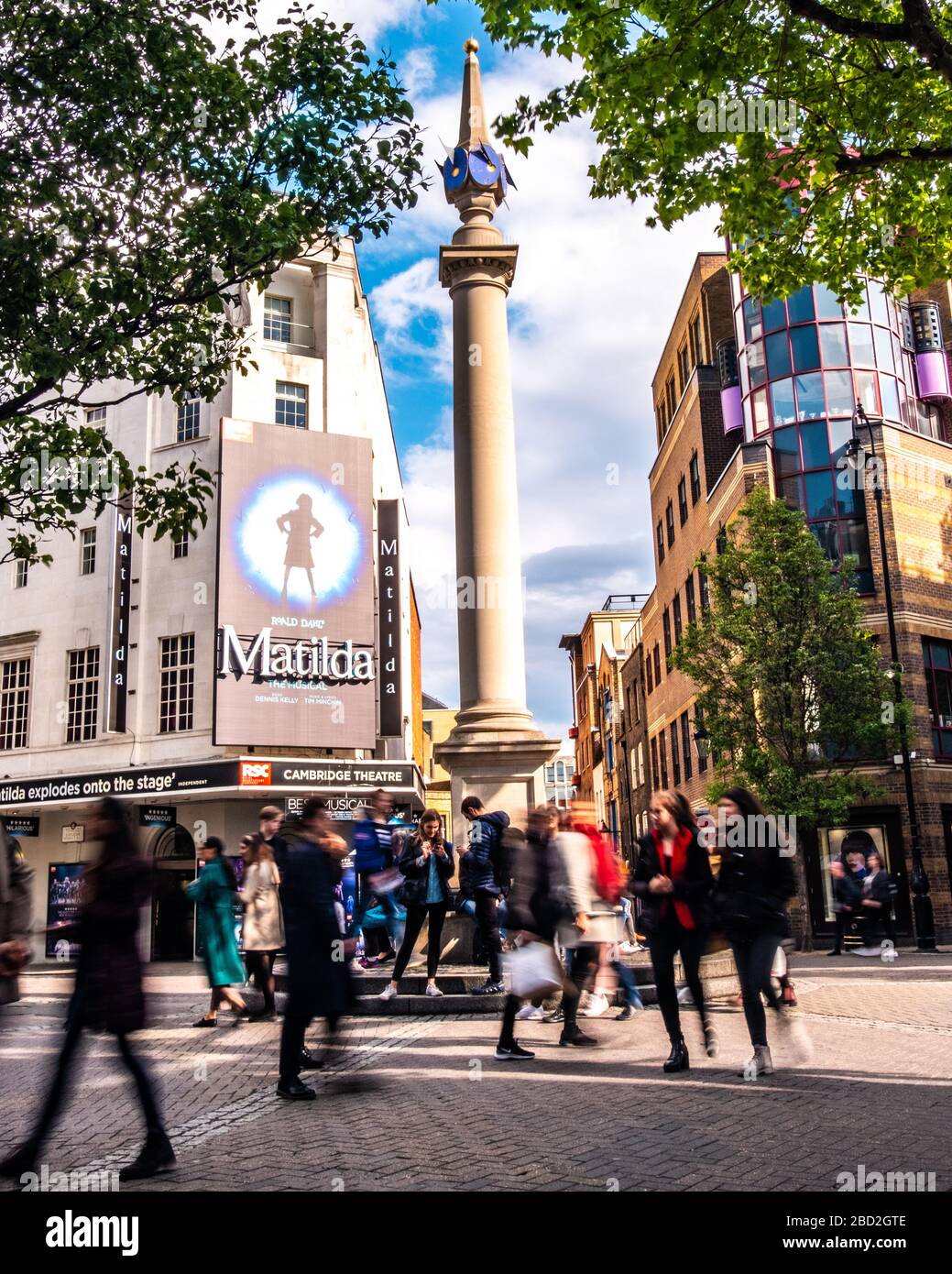 LONDON- The Cambridge Theatre at Severn Dials in London's West End showing Matilda the Musical Stock Photo