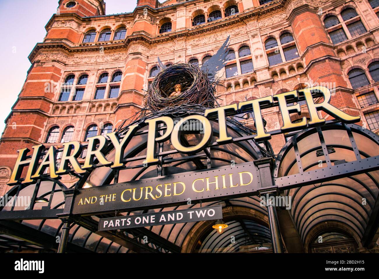 LONDON- Palace Theatre in London's West End showing Harry Potter and the Cursed Child Stock Photo