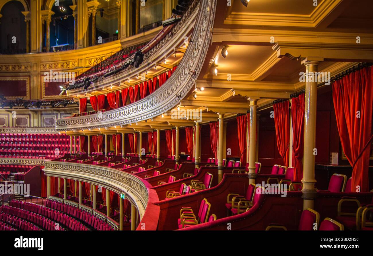 Interior of the Royal Albert Hall with no people Stock Photo