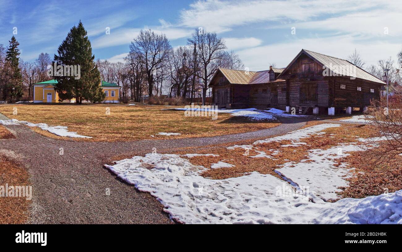 Spring landscape in the park of the estate of the Pushkin family ...