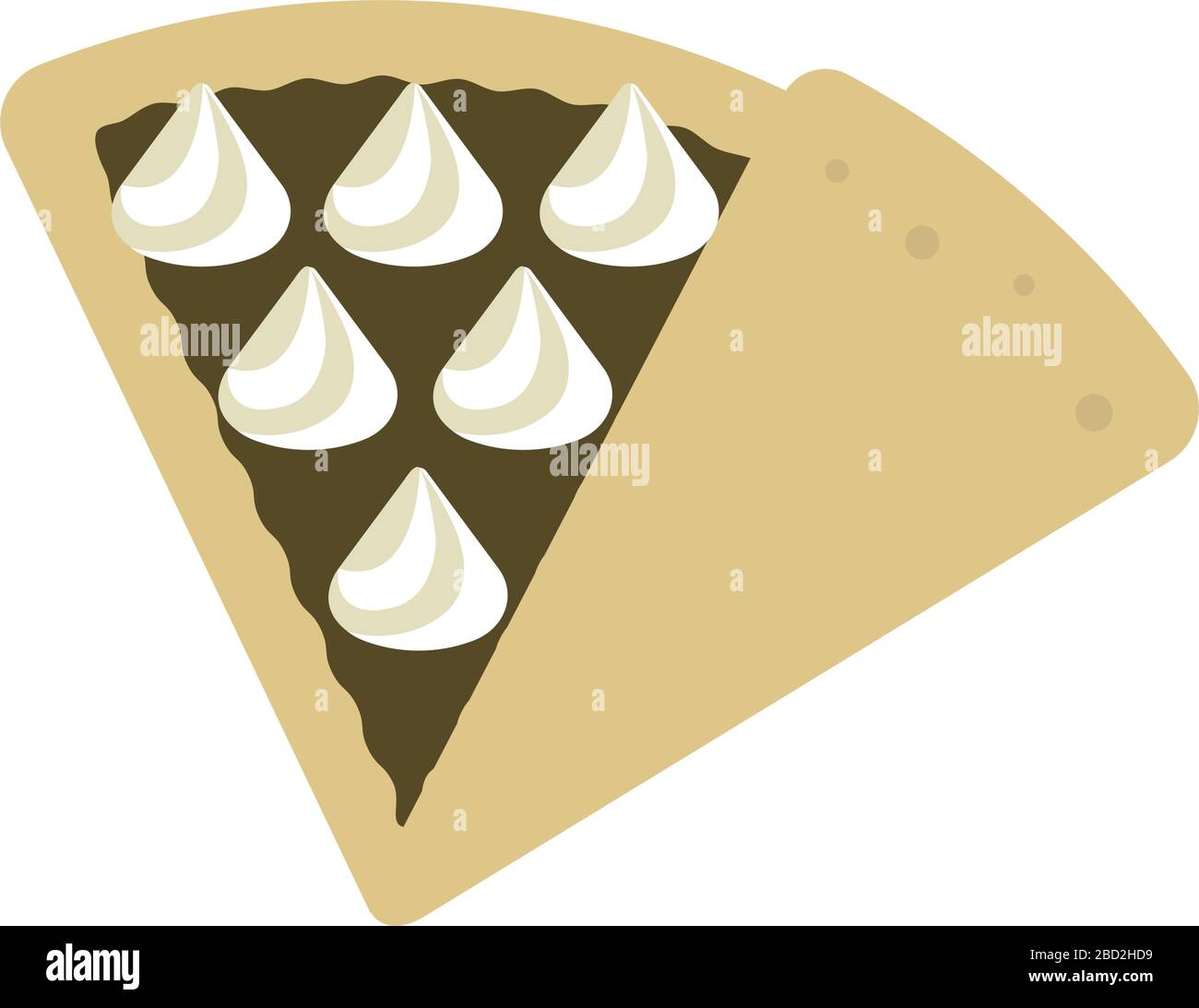 crepe vector illustration / chocolate & cream Stock Vector Image & Art ...