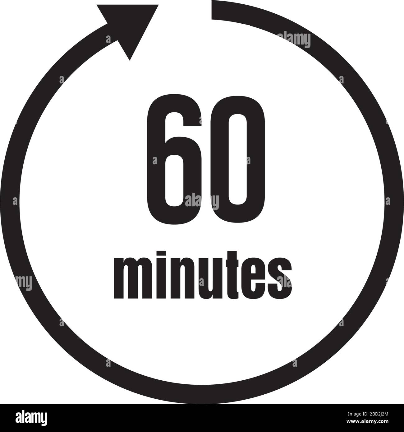 Clock , timer (time passage) icon / 60 minutes Stock Vector Image & Art