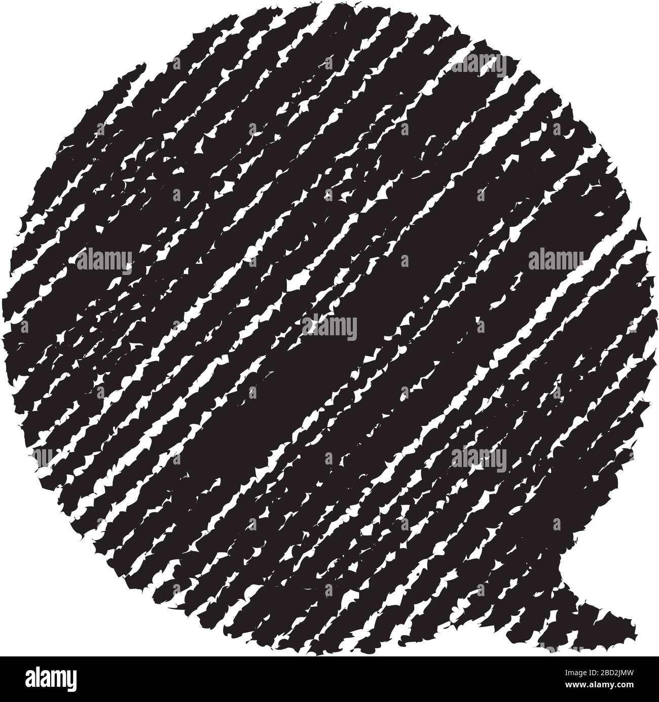 chalk drowing shape ( speech bubble) Stock Vector