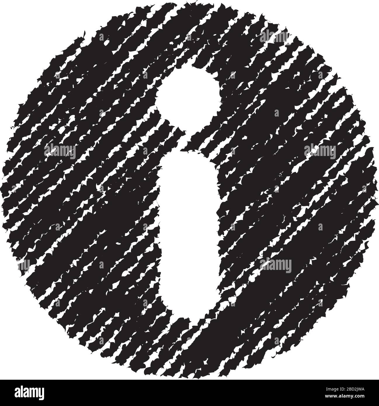 chalk drowing icon (information) Stock Vector