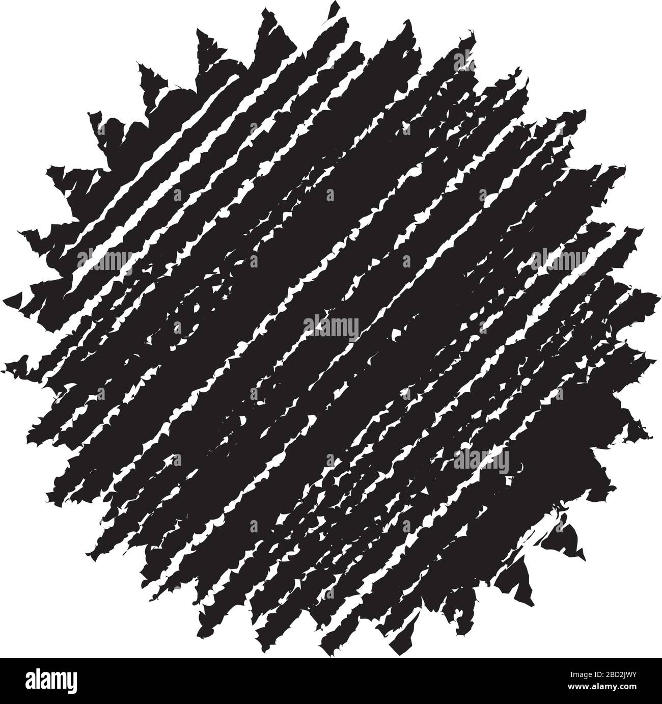 chalk drowing shape ( scream bubble) Stock Vector
