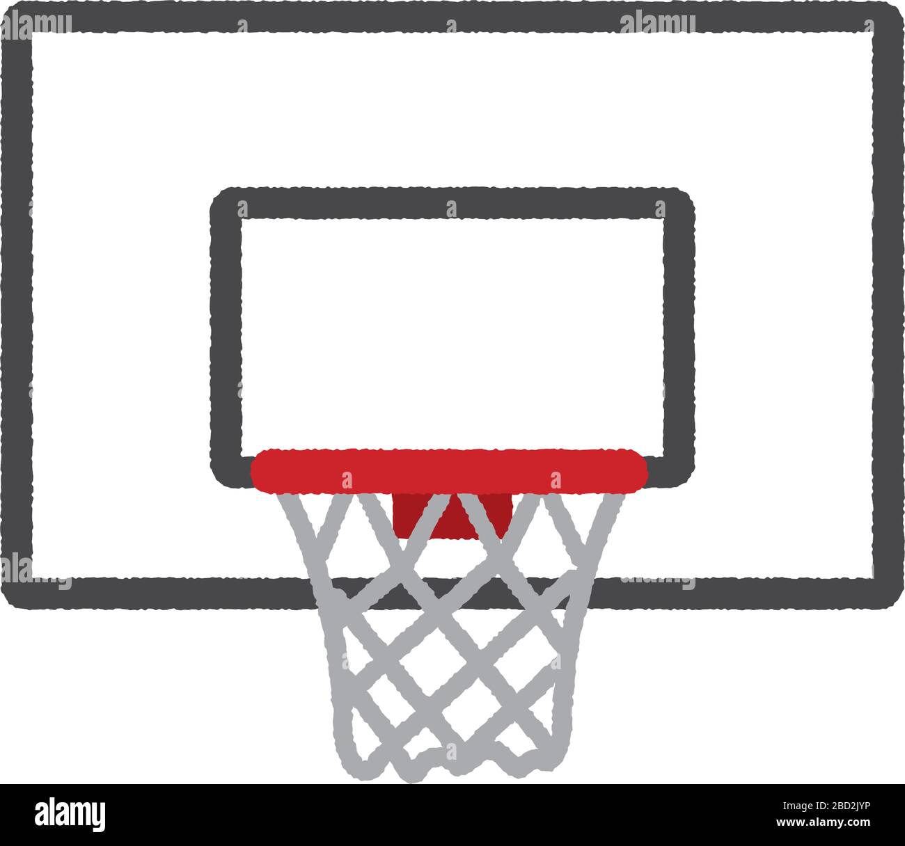basketball hoop/basket illustration (rough touch) Stock Vector