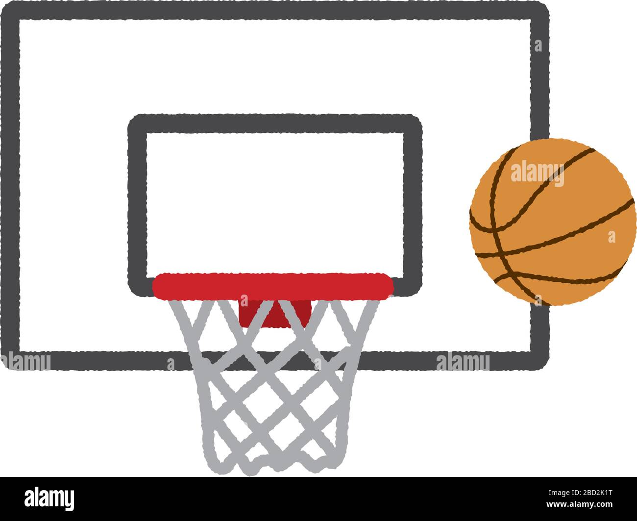 basketball hoop/basket illustration (rough touch) Stock Vector