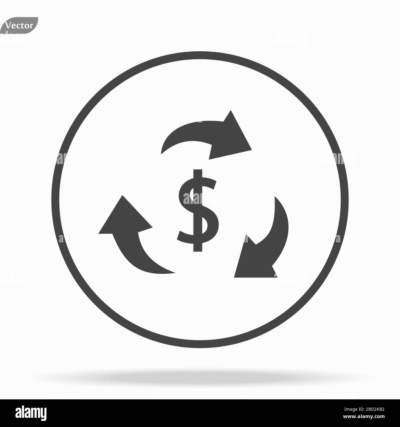 Currency exchange icon Vector design on white background. eps10 Stock Vector