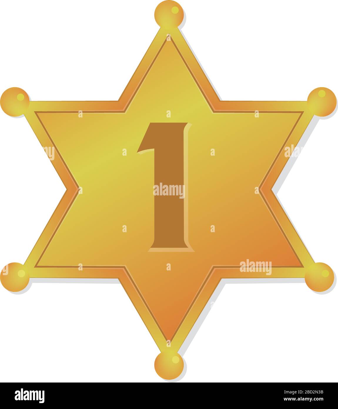ranking medal icon / gold ( sheriff badge Stock Vector Image & Art - Alamy