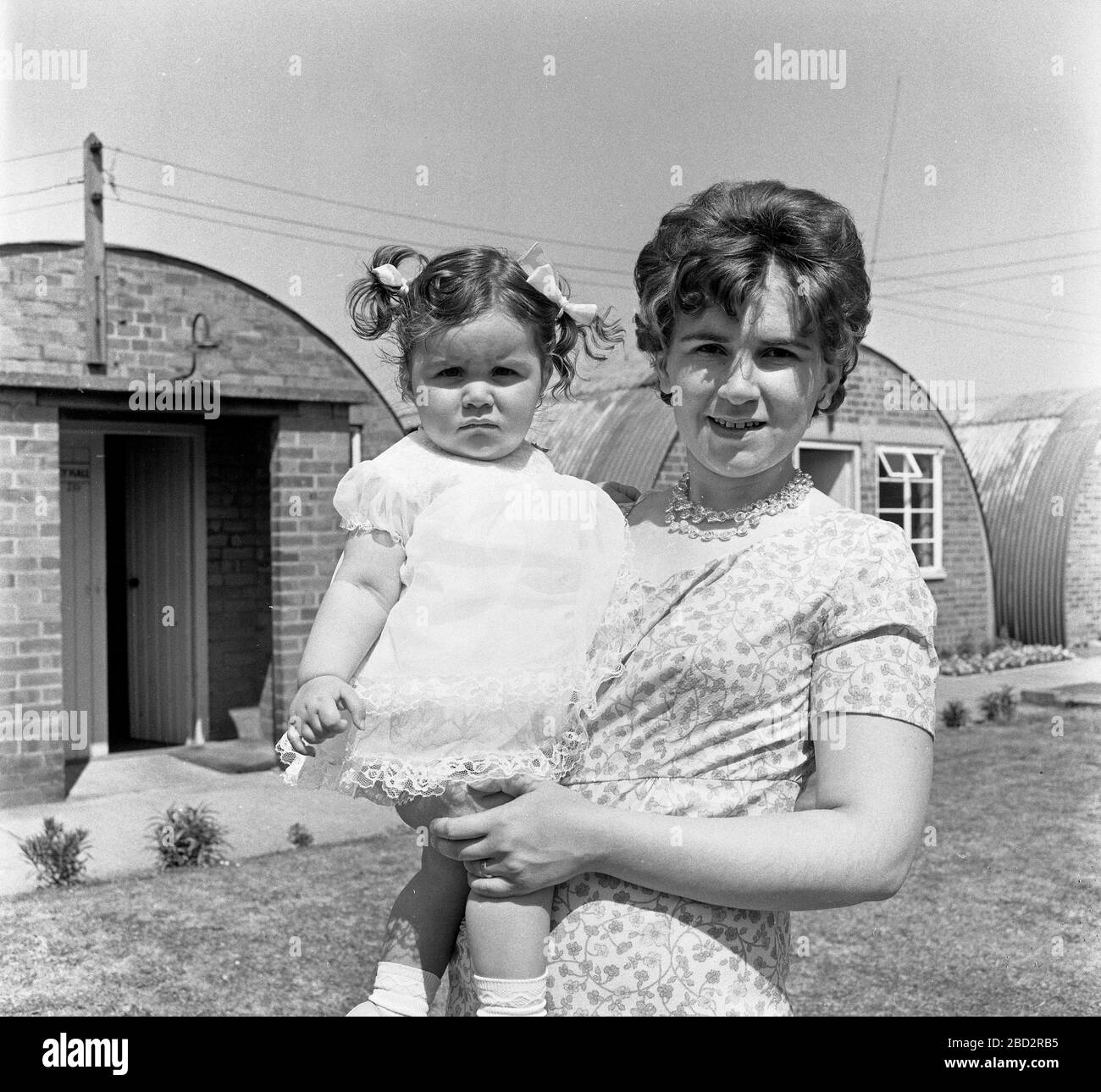 Serbian refugee Djuka Trifunovic and daughter Nada in 1968 enjoying their new life in Britain. PICTURE BY DAVID BAGNALL Stock Photo