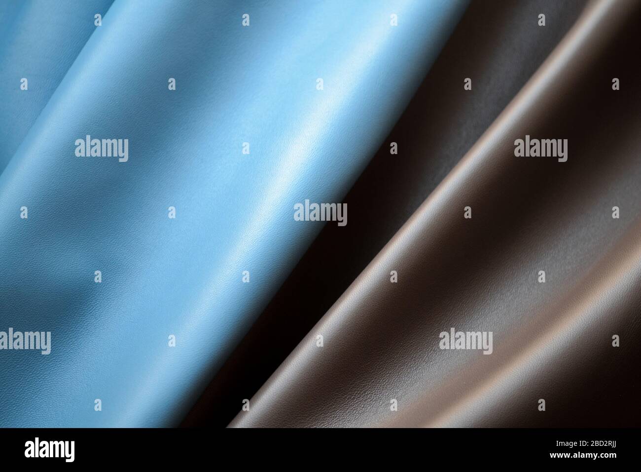 Brown and light blue soft leather texture background Stock Photo