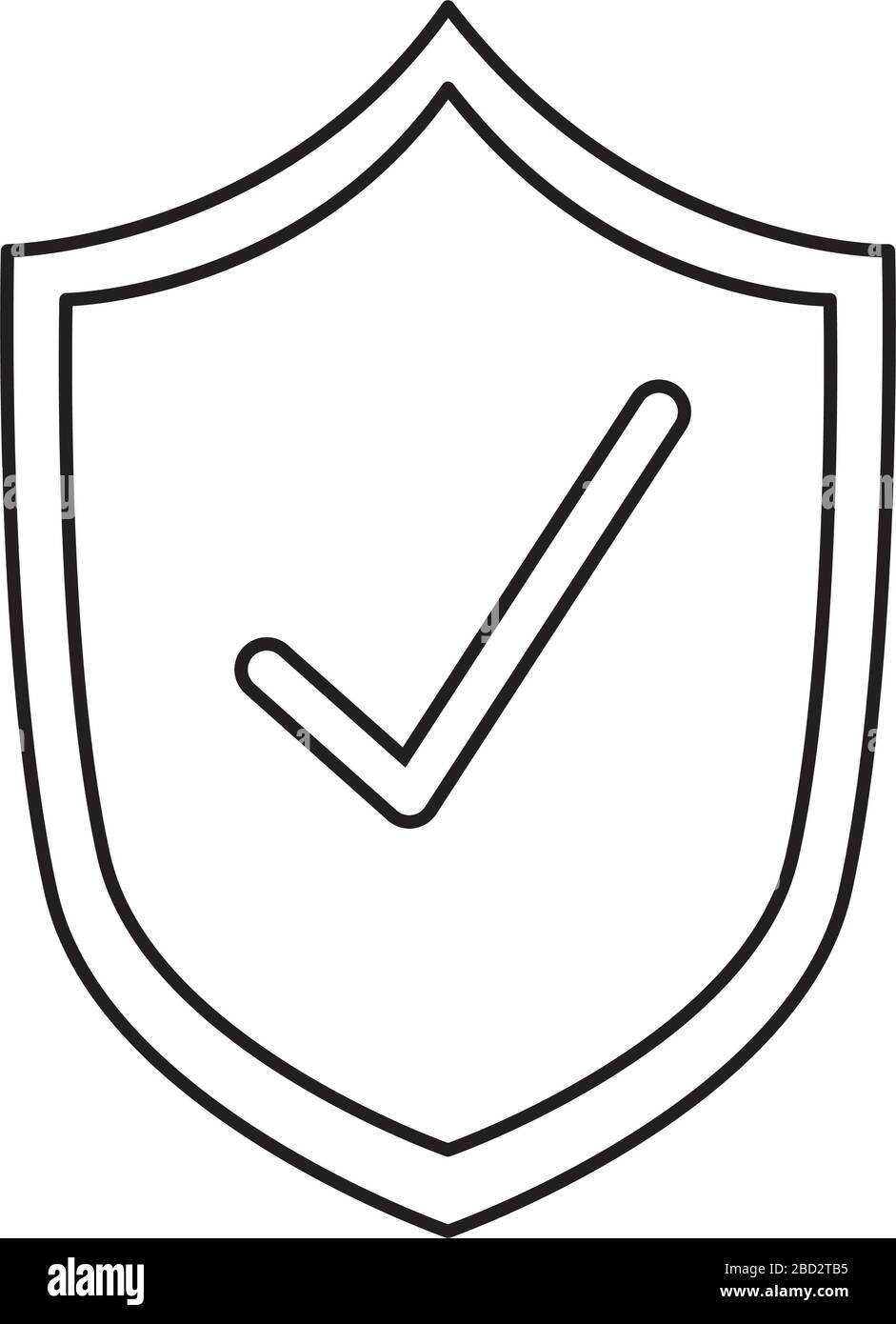 Check mark inside shield vector design Stock Vector Image & Art - Alamy
