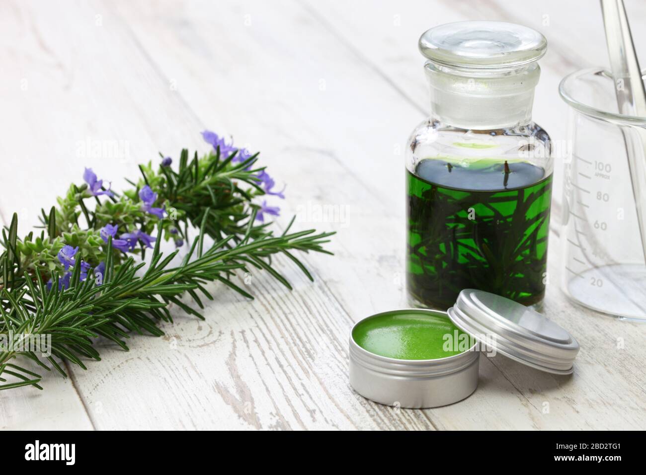 handmade rosemary skin care balm Stock Photo Alamy