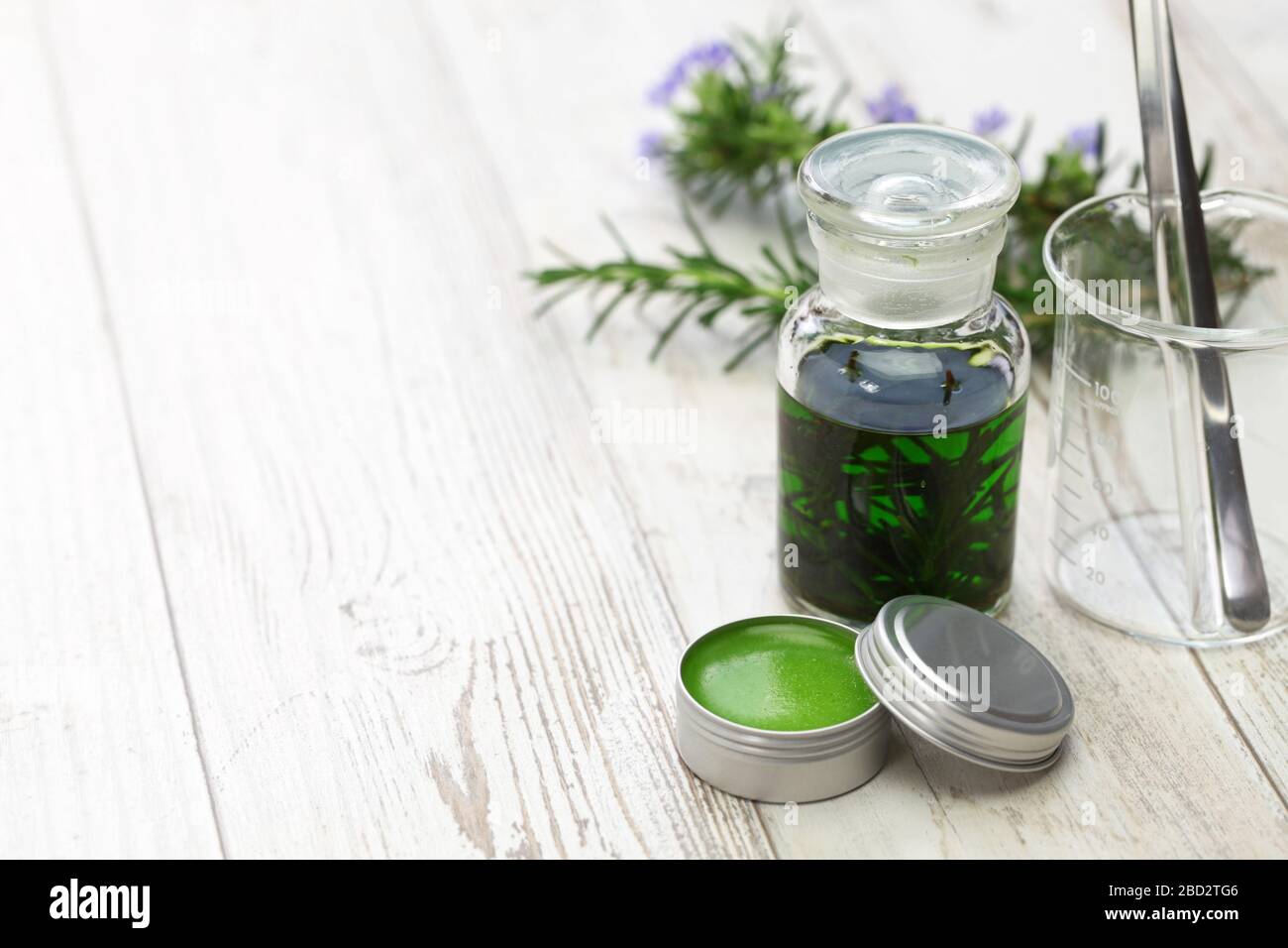 handmade rosemary skin care balm Stock Photo Alamy