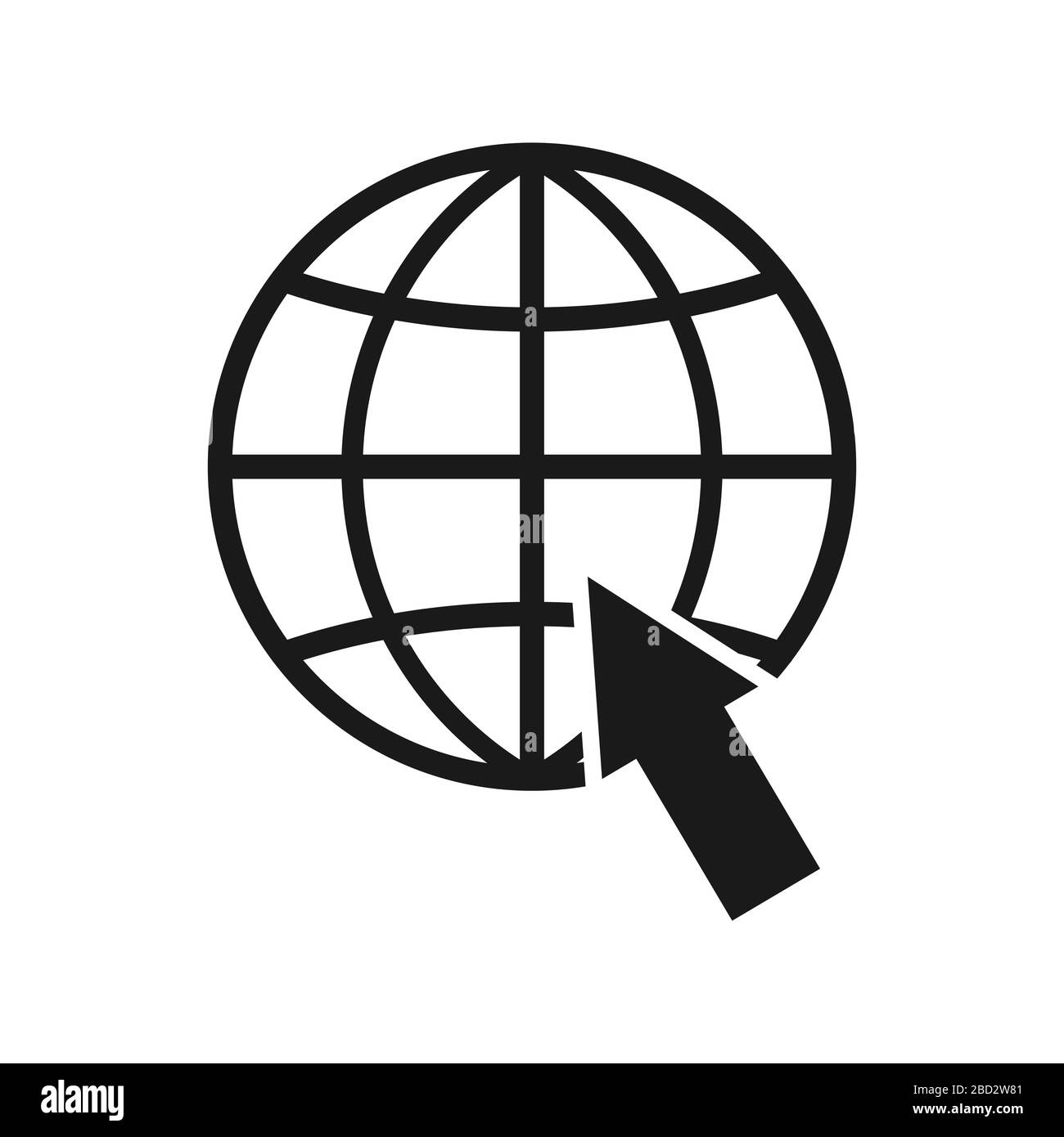 Go to WEB page icon. Stock illustration isolated on a white background ...