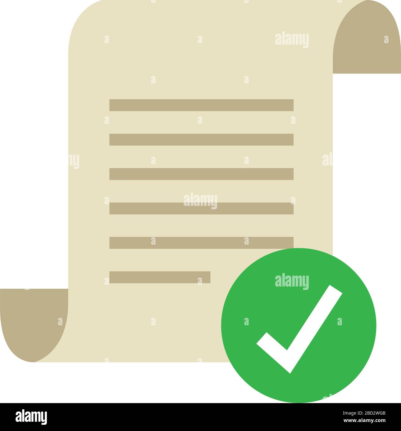 Check mark icon and document vector design Stock Vector Image & Art - Alamy