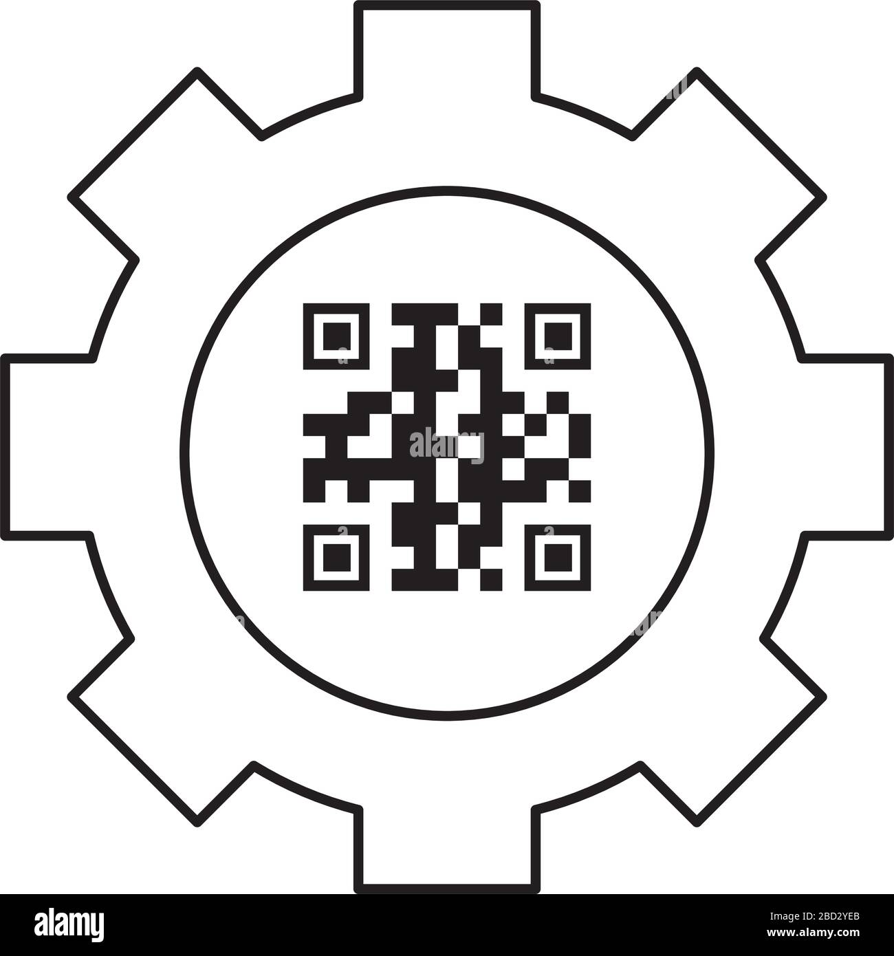 qr code inside gear vector design Stock Vector Image & Art Alamy
