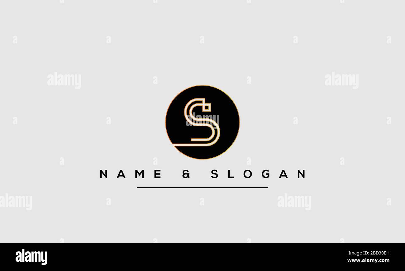 Abstract Letter S Alphabet Logo Design Stock Vector