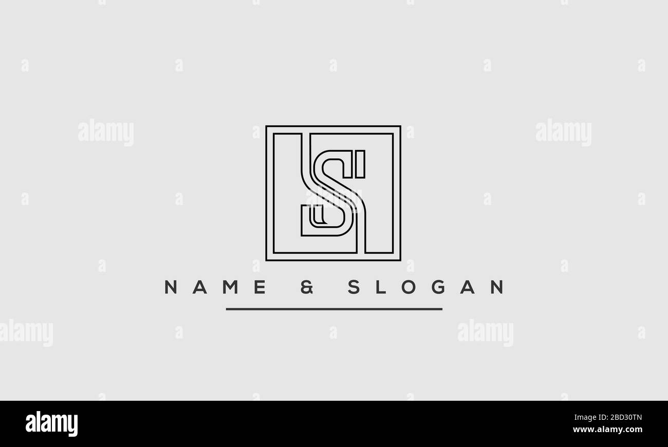 Abstract Letter S Alphabet Logo Design Stock Vector Image & Art - Alamy