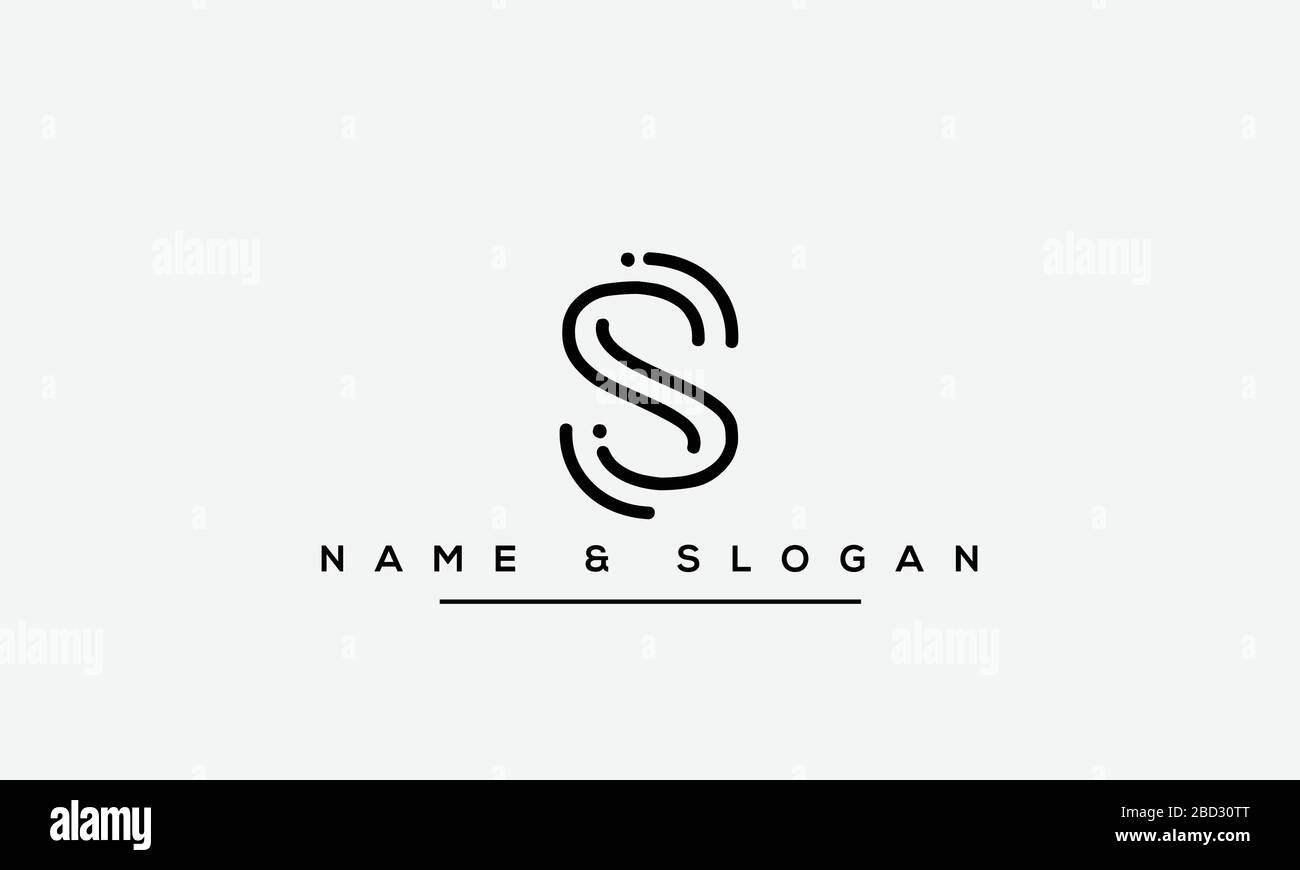Abstract Letter S Alphabet Logo Design Stock Vector Image & Art - Alamy