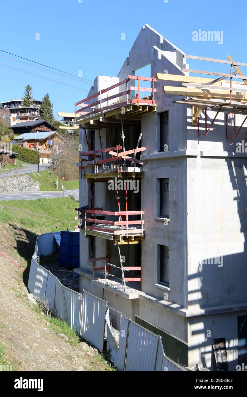Immeubles en construction. Chantier. Saint-Gervais-les-Bains. Haute ...