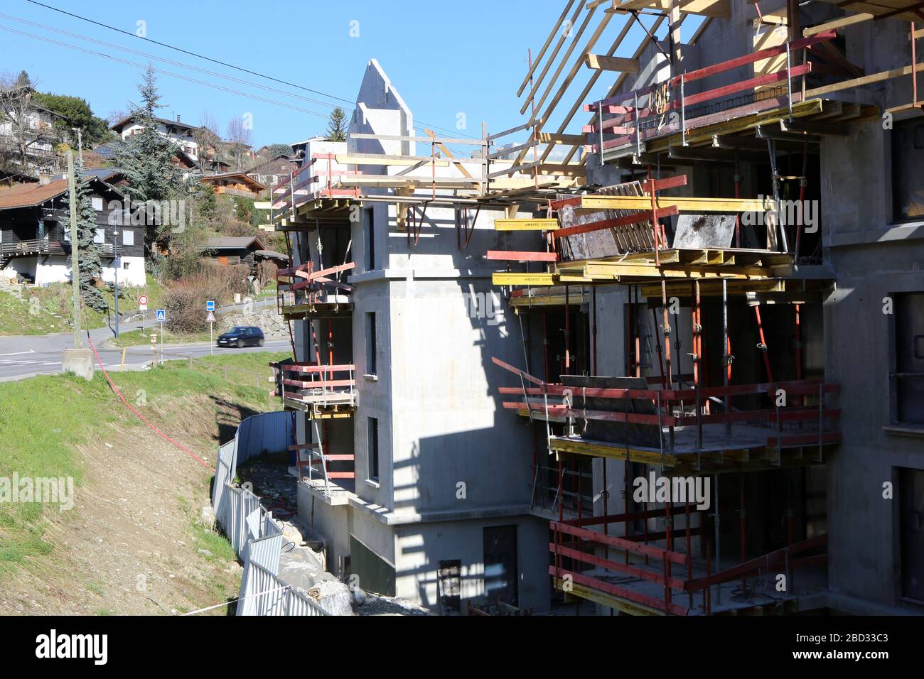 Immeubles en construction. Chantier. Saint-Gervais-les-Bains. Haute ...