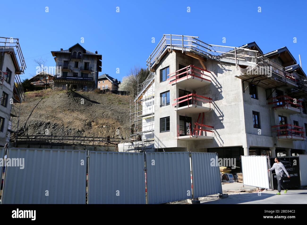 Immeubles en construction. Chantier. Saint-Gervais-les-Bains. Haute ...