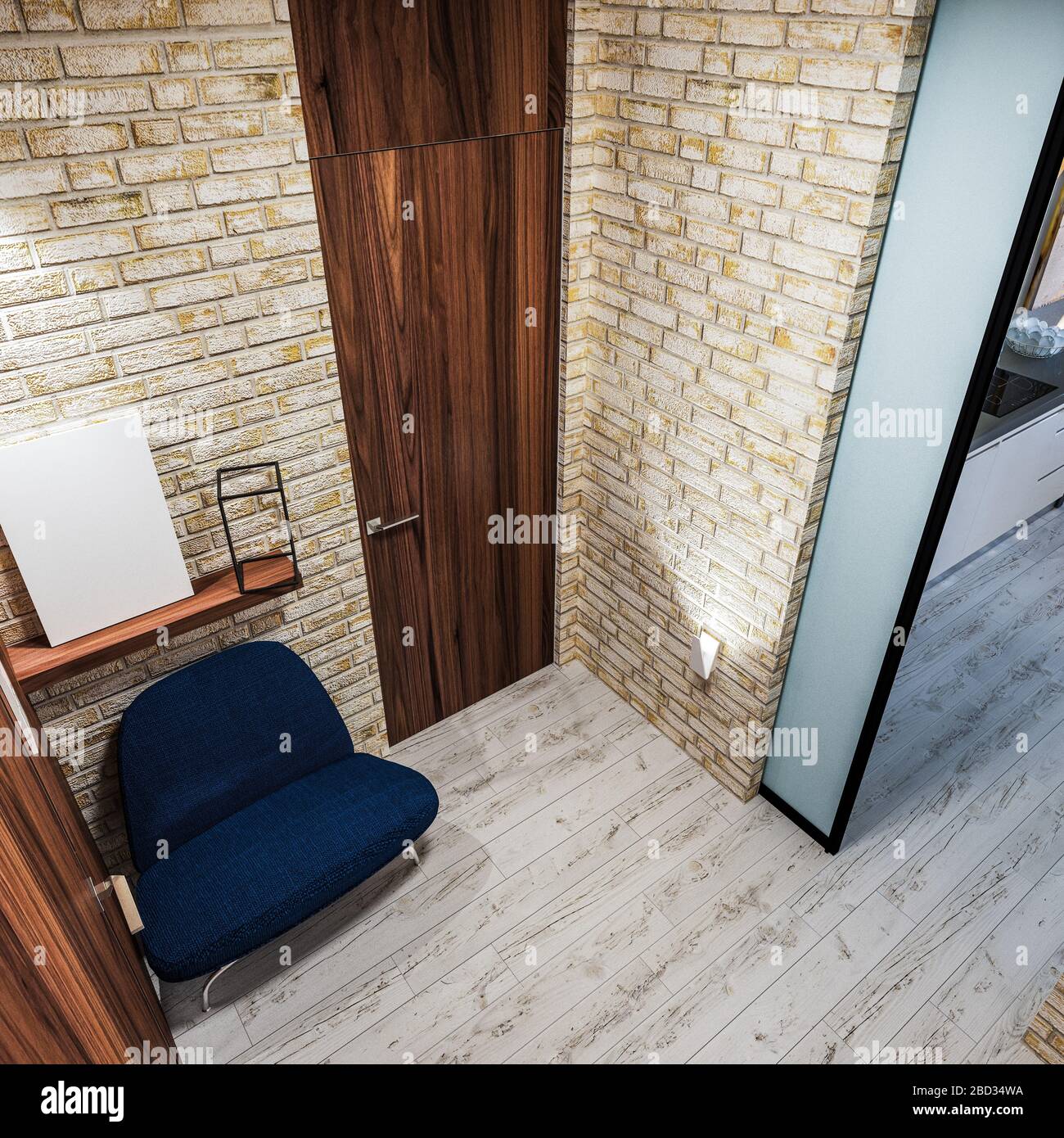 modern interior of a hall in loft Stock Photo - Alamy