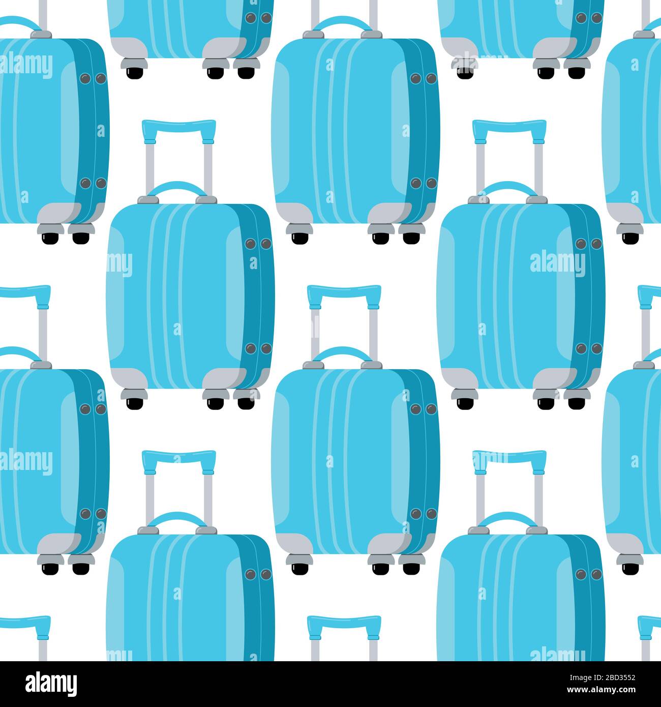 Suitcase travel seamless pattern isolated on white background Stock ...