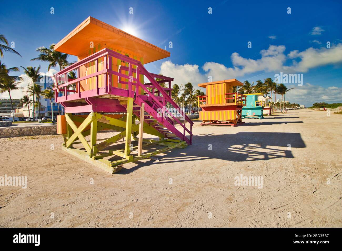 Miami Beach South Beach Lifeguard Tower Stock Photo