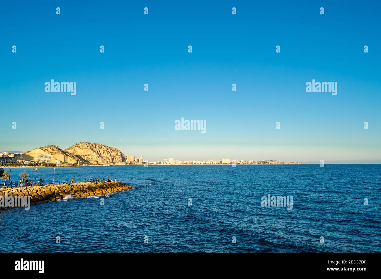 ALICANTE, SPAIN - DECEMBER 30, 2018: View of the beach in the ...