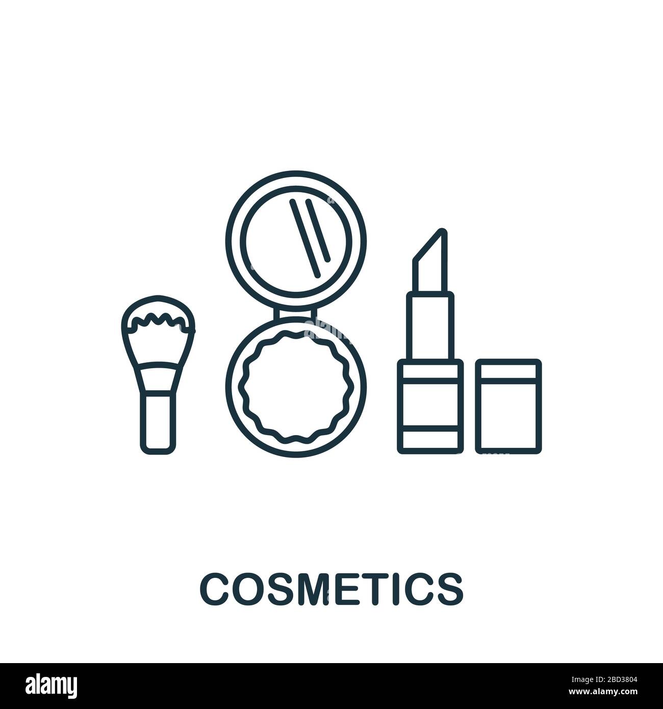 Cosmetics icon makeup and beauty collection. Simple line element Cosmetics symbol for templates, web design infographics Stock Photo - Alamy